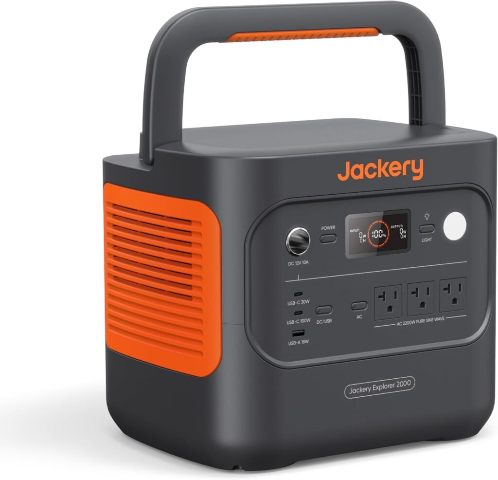Jackery Explorer 2000 Pro portable power station for car camping