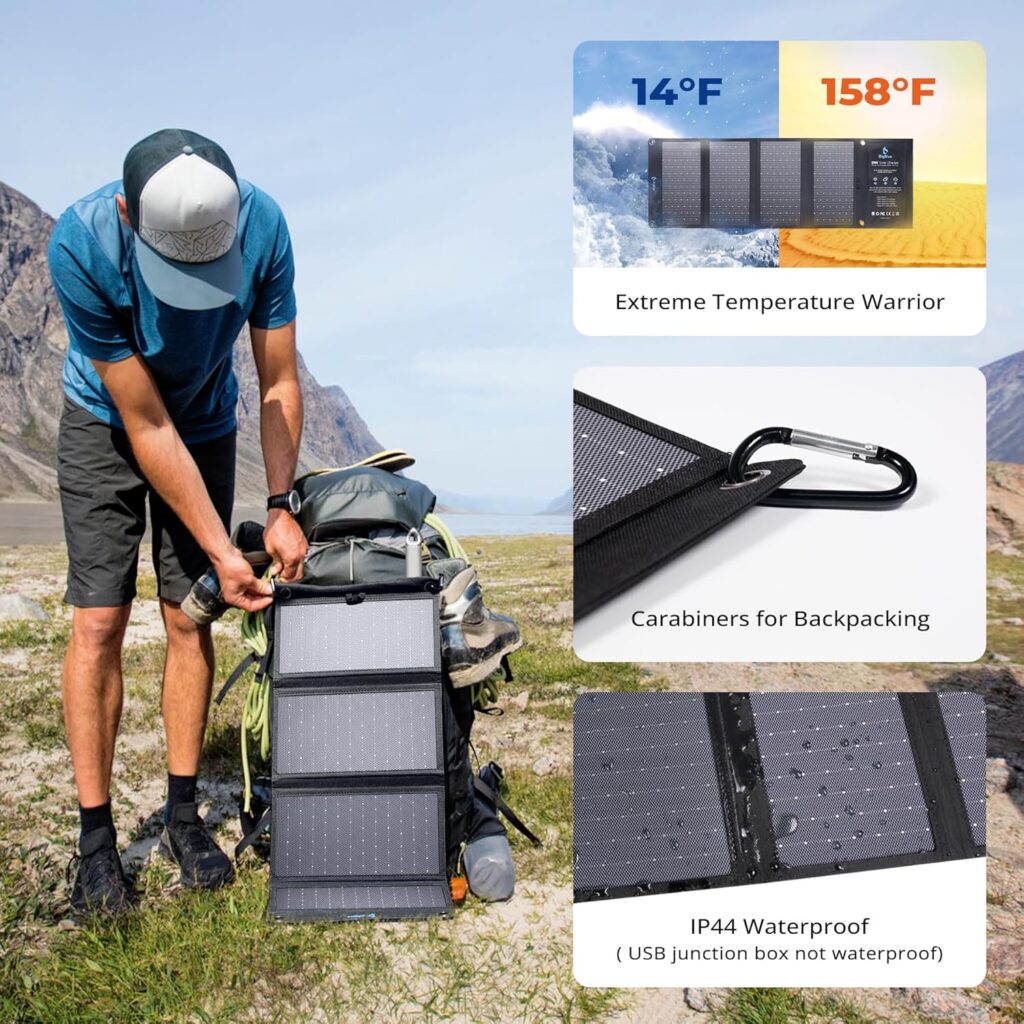 BigBlue 28W foldable solar panel for camping