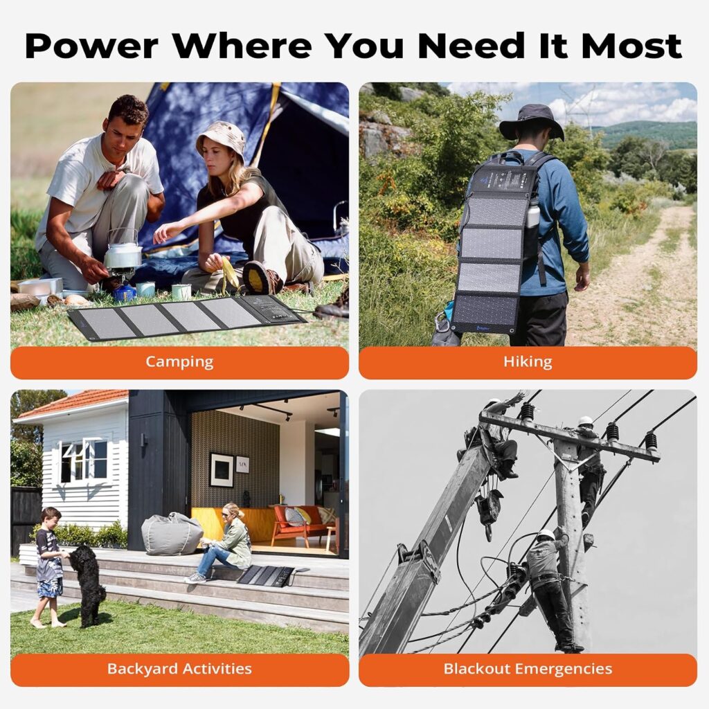 BigBlue 28W foldable solar panel for backpacking