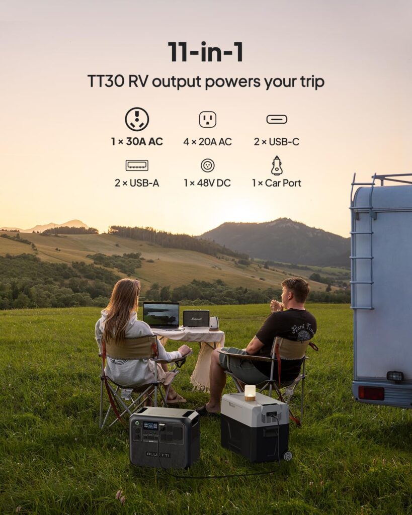 BLUETTI portable power station for car camping