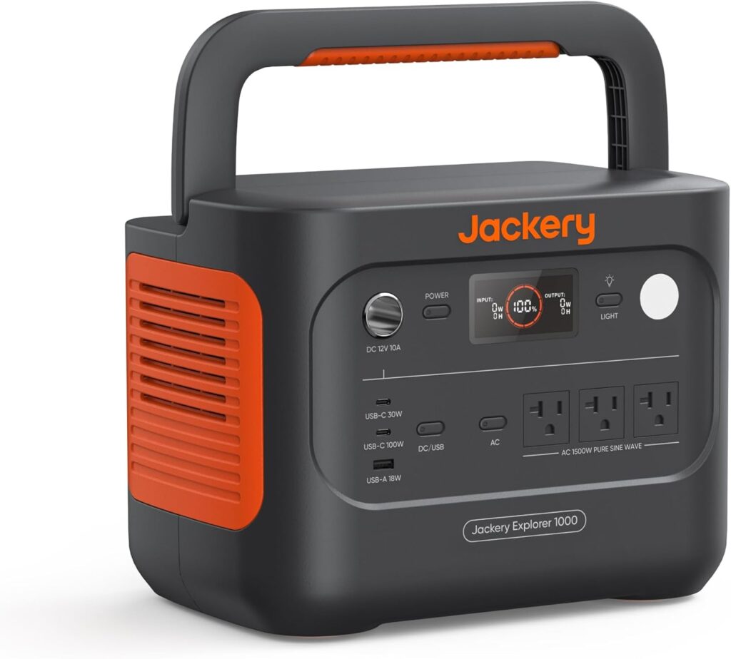 Jackery Explorer 1000 v2 portable power station for camping